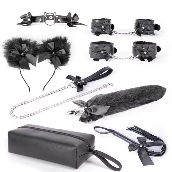 SM punishment fun black tail suit