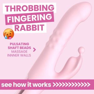 Pink Pearl Pulsing and Fingering Dual Action Vibrator - Triple Your Pleasure!
