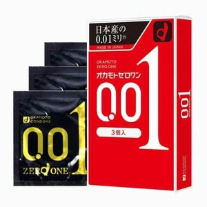 Japanese Okamoto 0.01 Condoms - 3 Pack